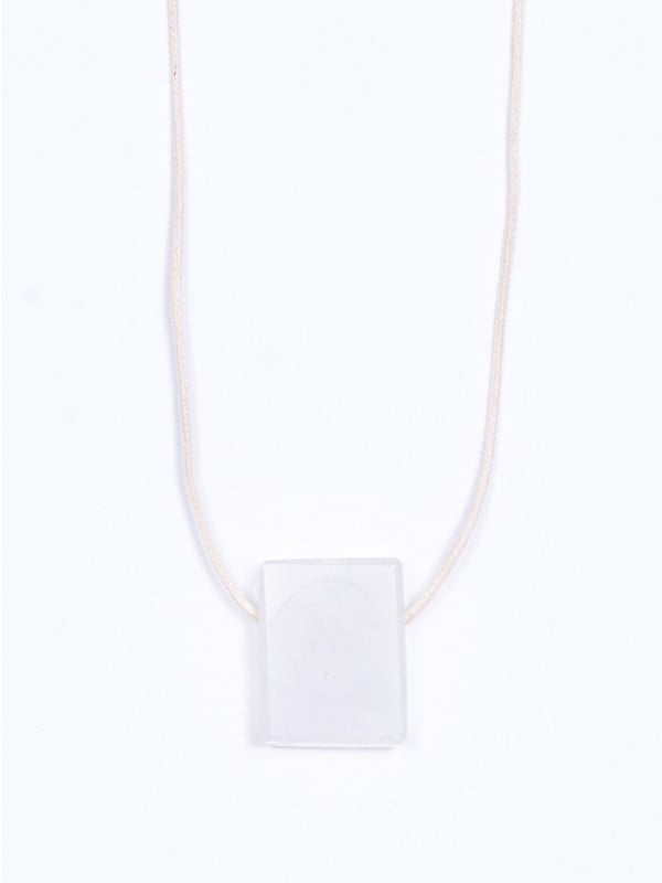 Colar Aromático Minimalista - Quartzo Branco