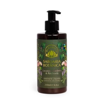 Sabonete Liquido Saboaria Botânica 250ml - Lavanda, Gerânio e Patchouly (Validade: 31/10/2026 - Lote: 6081)