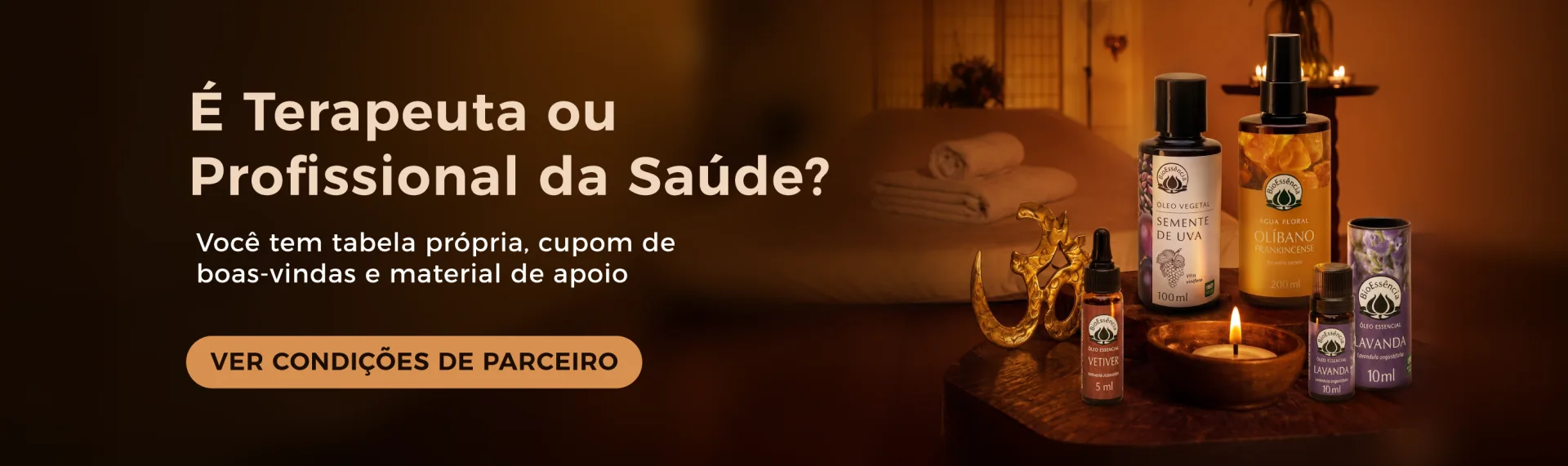 É terapeuta ou profissional da saúde? Tabela própria, cupom de boas-vindas e material de apoio. Ver condições de parceiro.